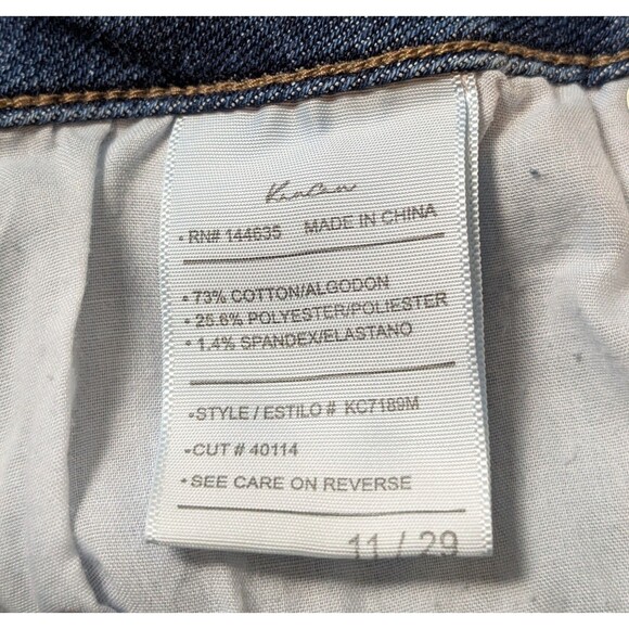 Kancan Blue Jeans Size 29X32 Flare High Rise Distressed Stretch - Picture 9 of 11